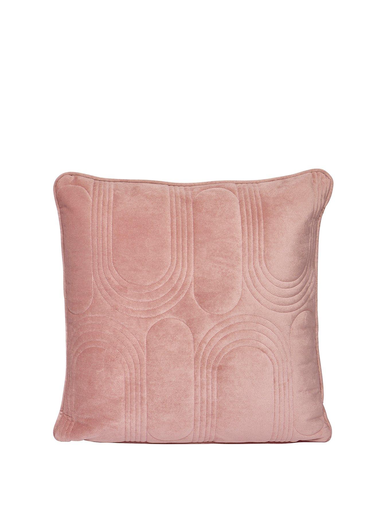 Product photograph of Chapter B Curved Plush Velvet Cushion from very.co.uk