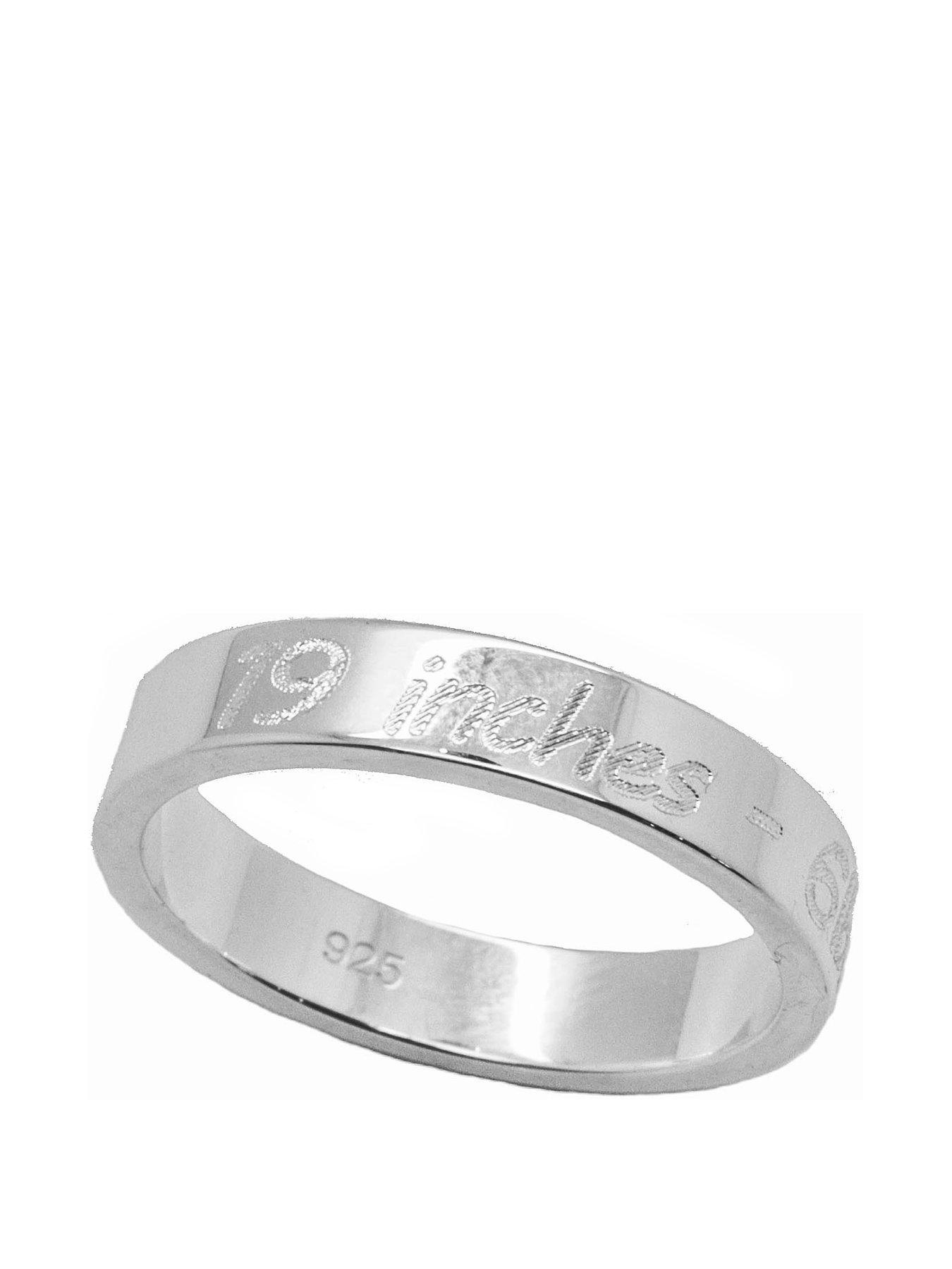 Product photograph of The Love Silver Collection Sterling Silver Personalised Engravable Sentiment Ring from very.co.uk