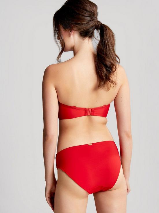 stillFront image of panache-anya-twist-bandeau-bikini-top-red
