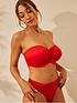  image of panache-anya-twist-bandeau-bikini-top-red