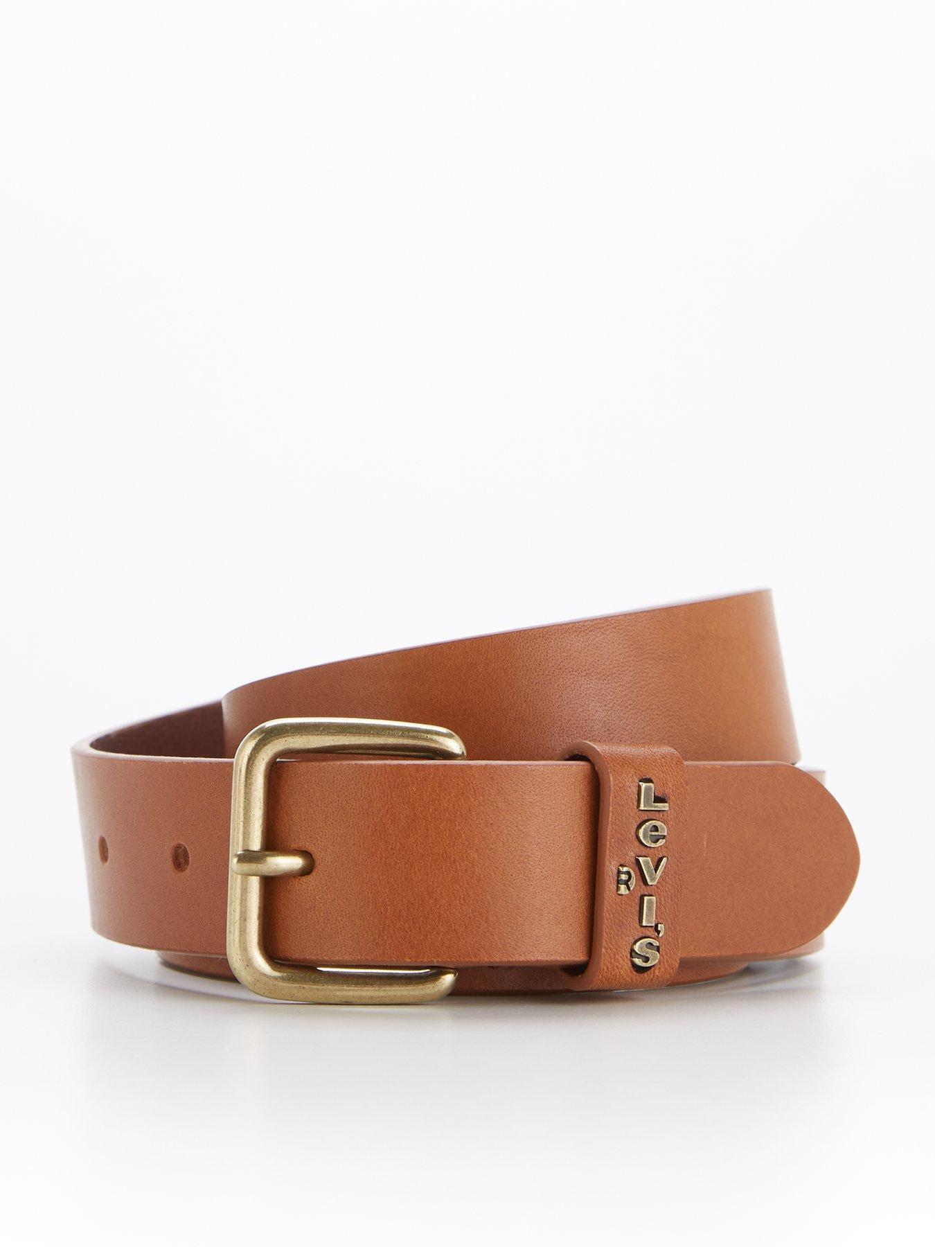 Levi's Calypso Leather Belt - Tan | Very.co.uk