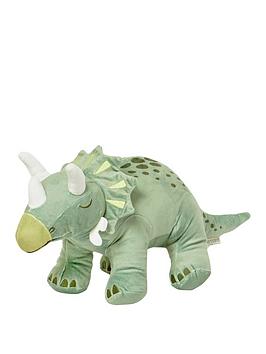 Product photograph of Chapter B Kids Club Kids Club 3d Plush Triceratops Dino Cushion from very.co.uk