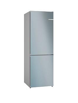 Product photograph of Bosch Series 4 Kgn362ldfg 60 40 Frost-free 60cm Wide Fridge Freezer - Stainless Steel from very.co.uk