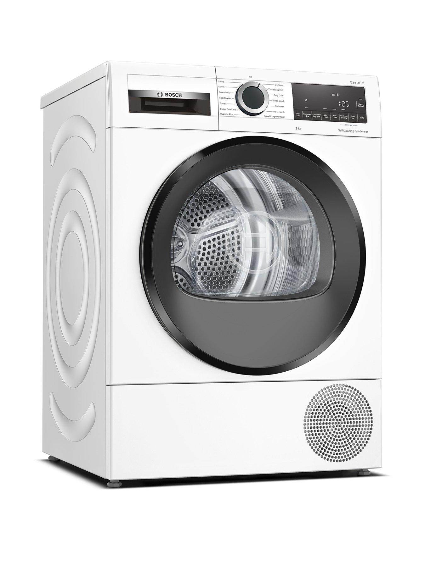 Product photograph of Bosch Wqg24509gb 9kg Load Heat Pump Tumble Dryer - Self-cleaning Condenser from very.co.uk