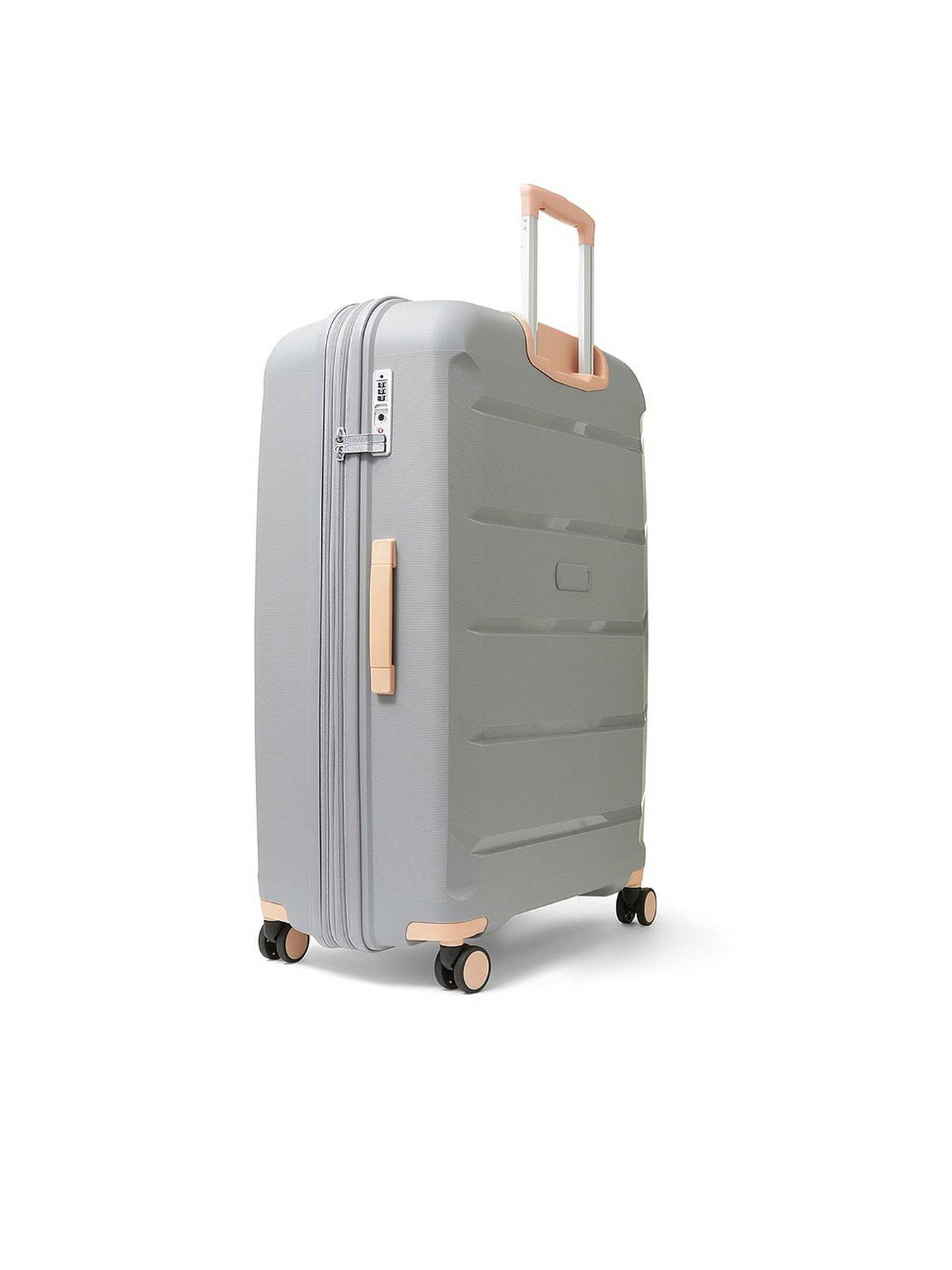 Rock Luggage Tulum 8 Wheel Hardshell Large Suitcase Grey Very