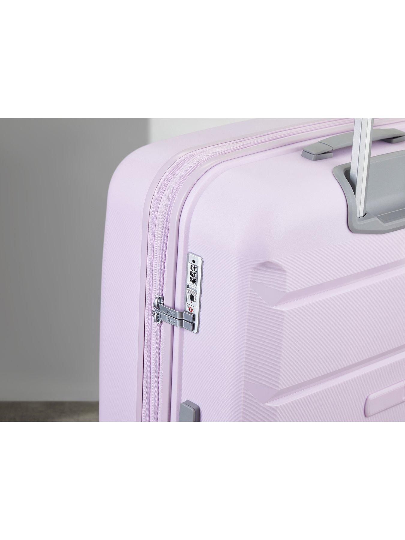 Image 5 of 6 of Rock Luggage Tulum 3 Piece Set Hardshell 8 Wheel Spinner - Lilac