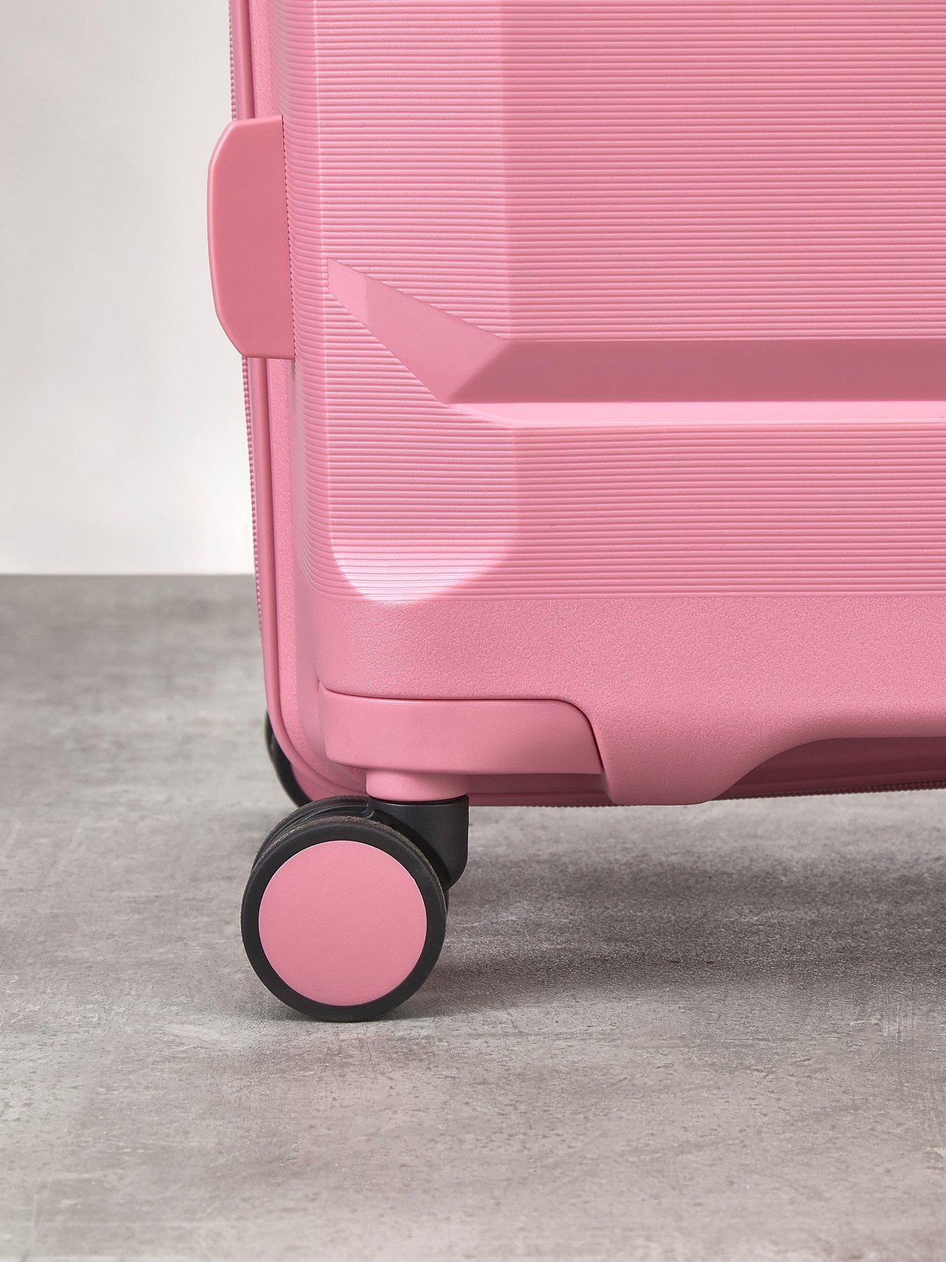 Image 4 of 7 of Rock Luggage Tulum 8 Wheel Hardshell Medium Suitcase - Bubblegum Pink