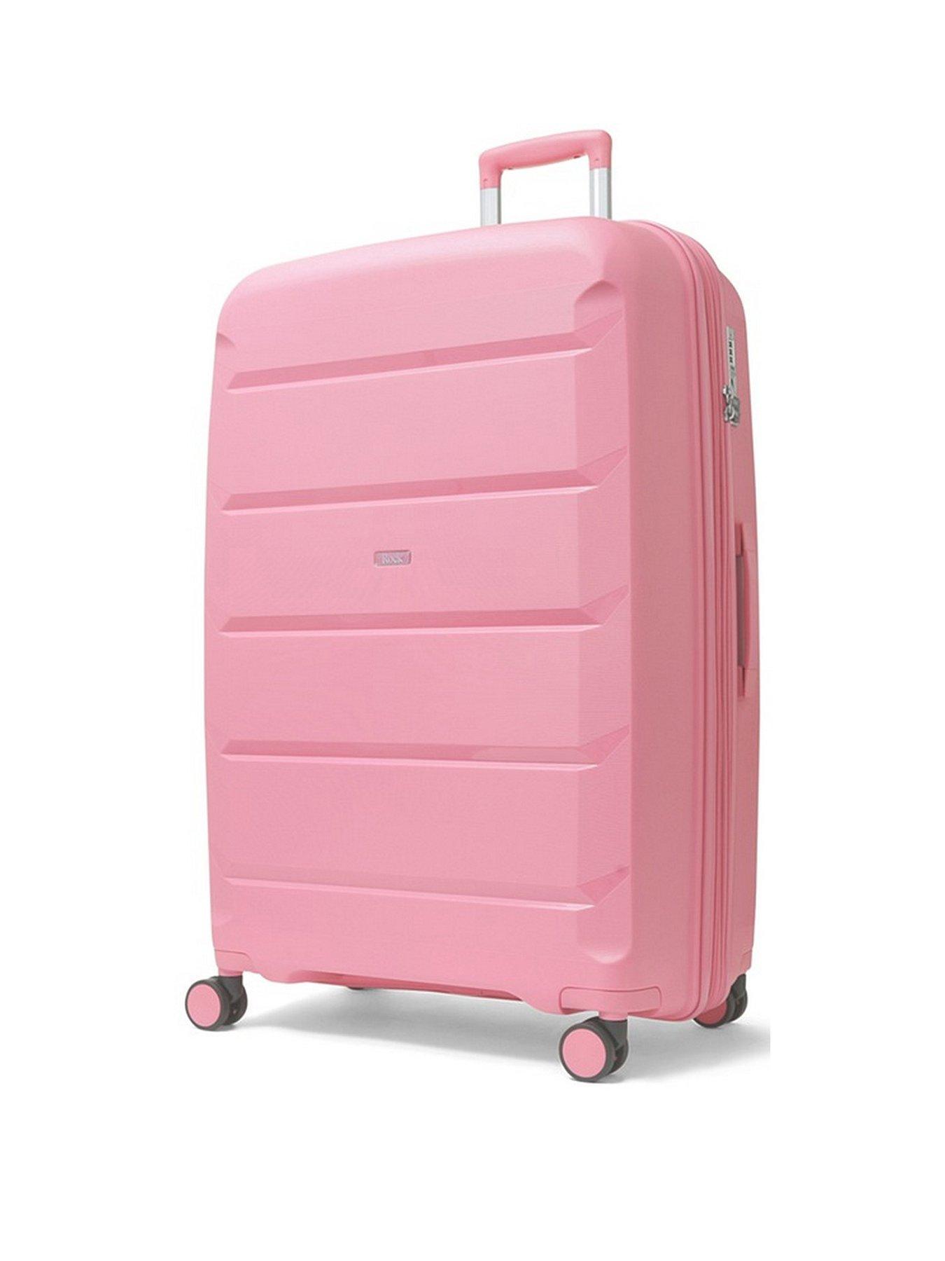 Large pink online luggage