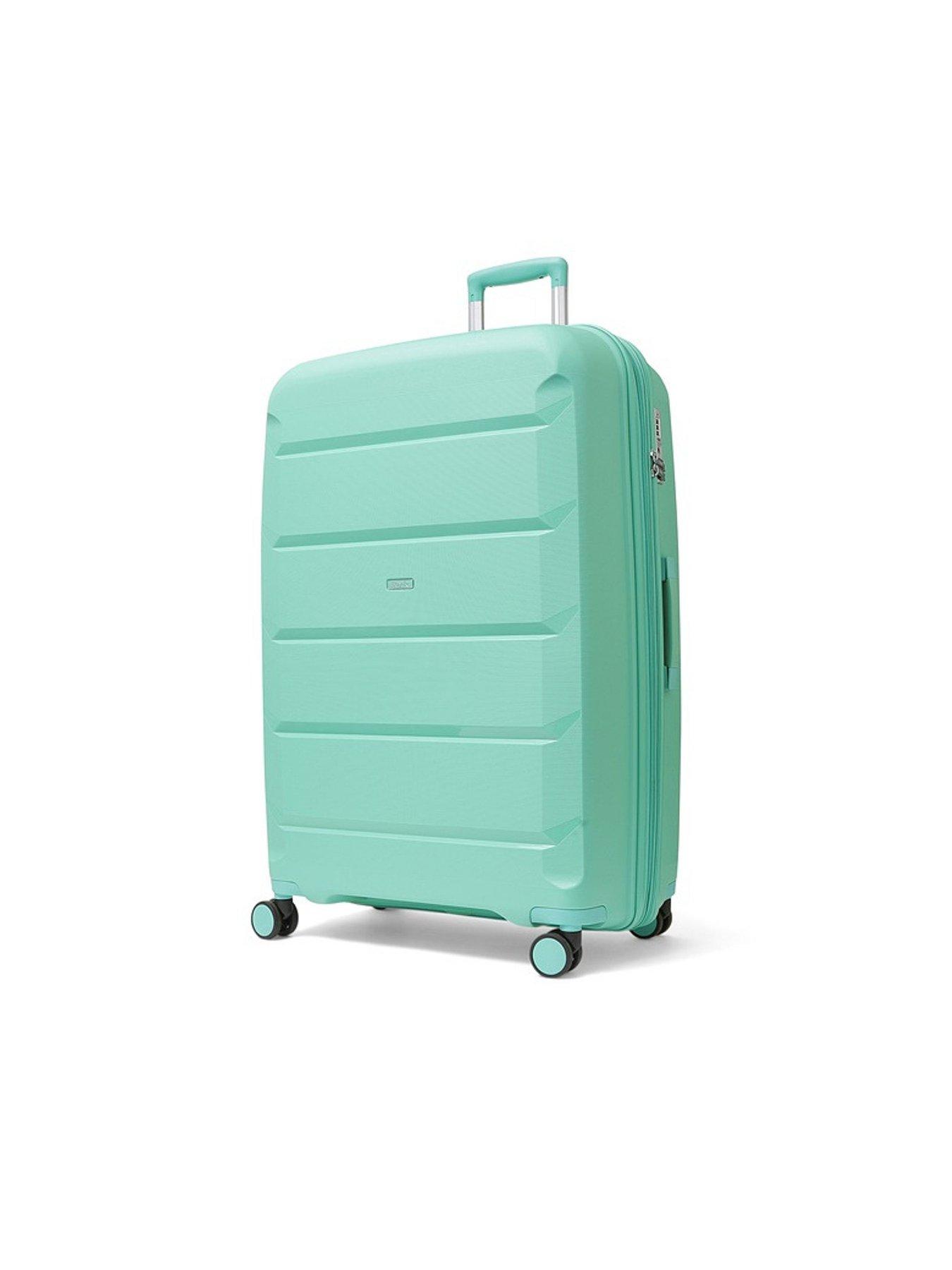 Image 2 of 7 of Rock Luggage Tulum 3 Piece Set Hardshell 8 Wheel Spinner - Turquoise