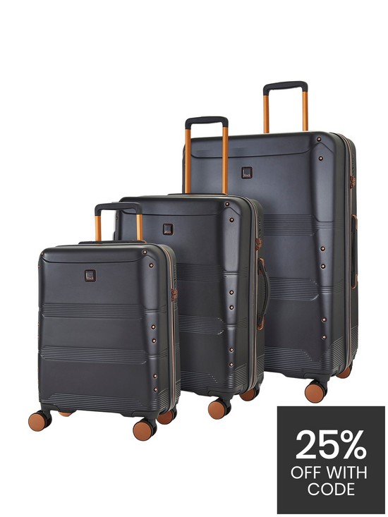 front image of rock-luggage-mayfair-3-piece-set-hardshell-8-wheel-spinner-charcoal