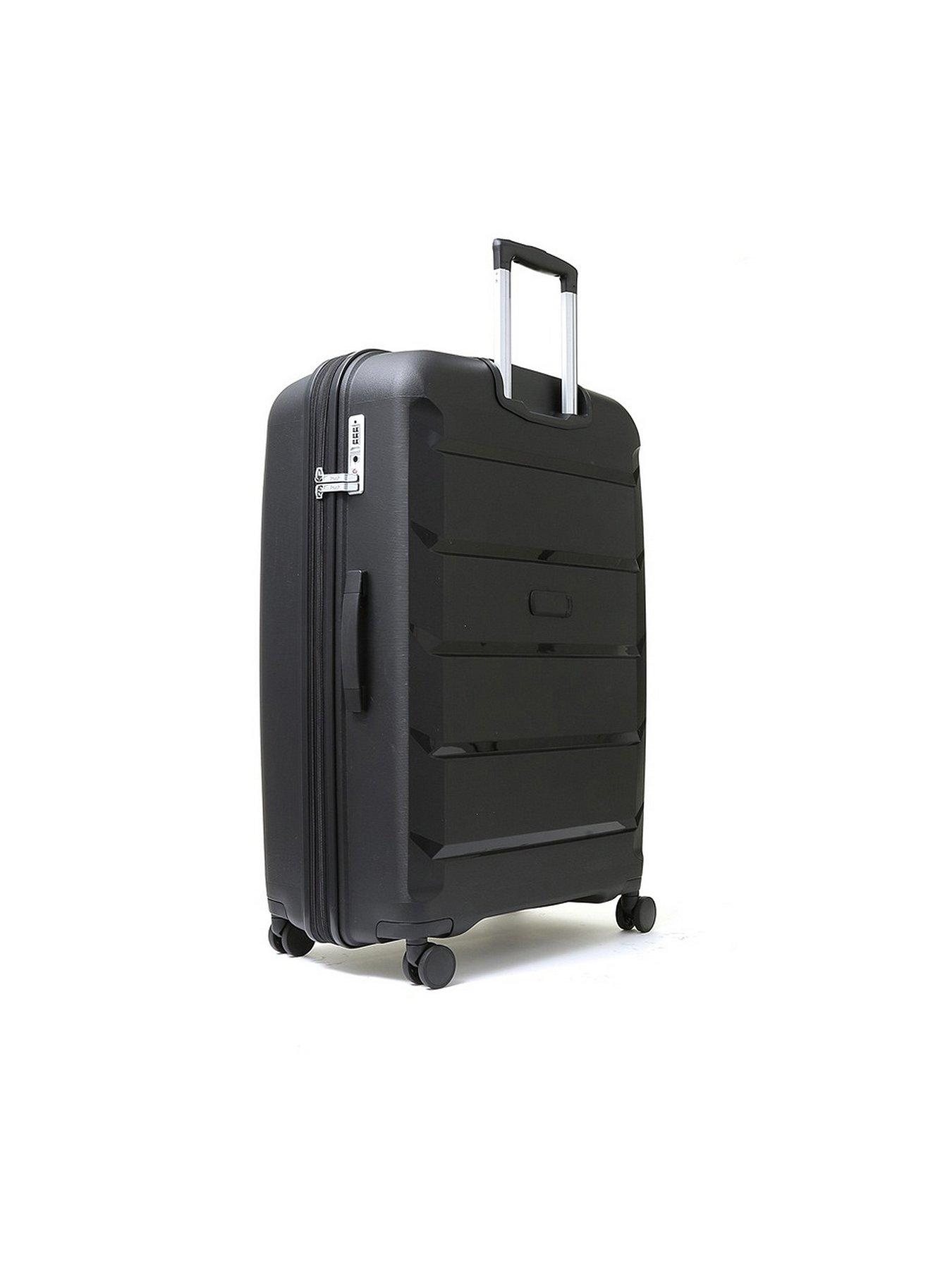Rock Luggage Tulum 8 Wheel Hardshell Large Suitcase Black very.co.uk