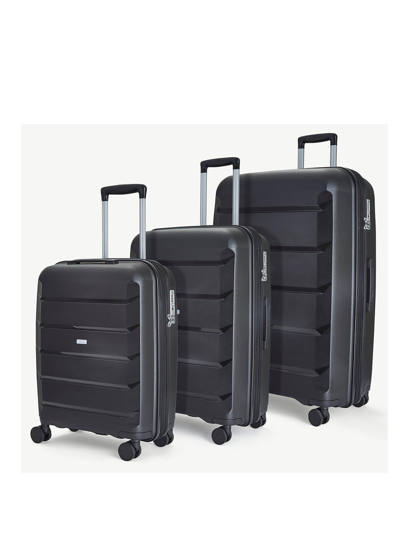 undefined Tulum 3 Piece Set Hardshell 8 Wheel Spinner - Black