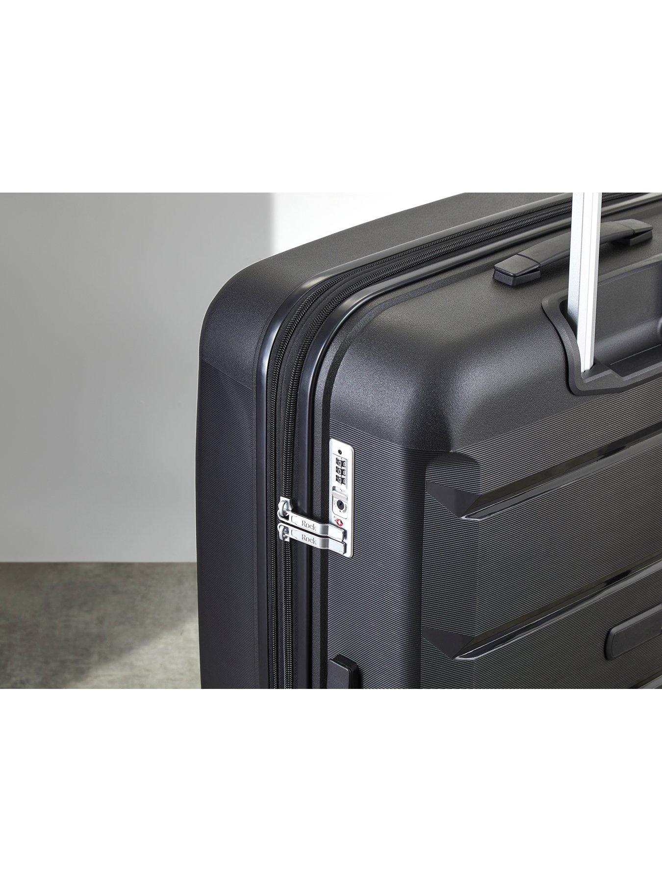 Image 6 of 6 of Rock Luggage Tulum 3 Piece Set Hardshell 8 Wheel Spinner - Black