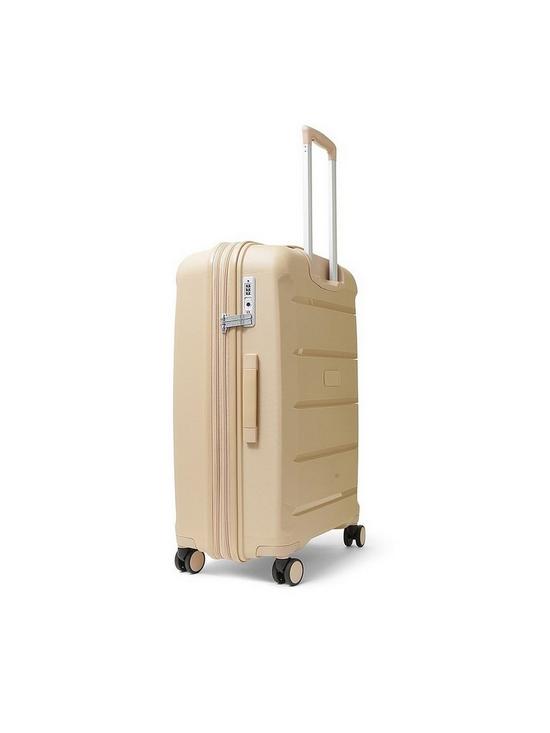 Rock Luggage Tulum 8 Wheel Hardshell Medium Suitcase - Beige | very.co.uk