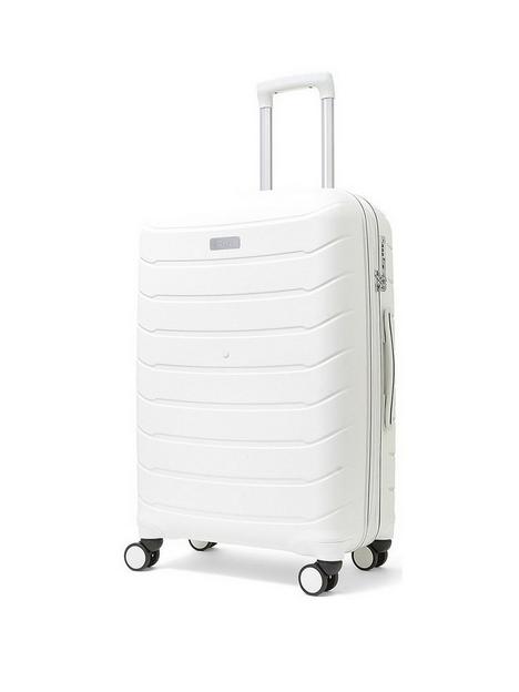 rock-luggage-prime-8-wheel-hardshell-medium-suitcase-white