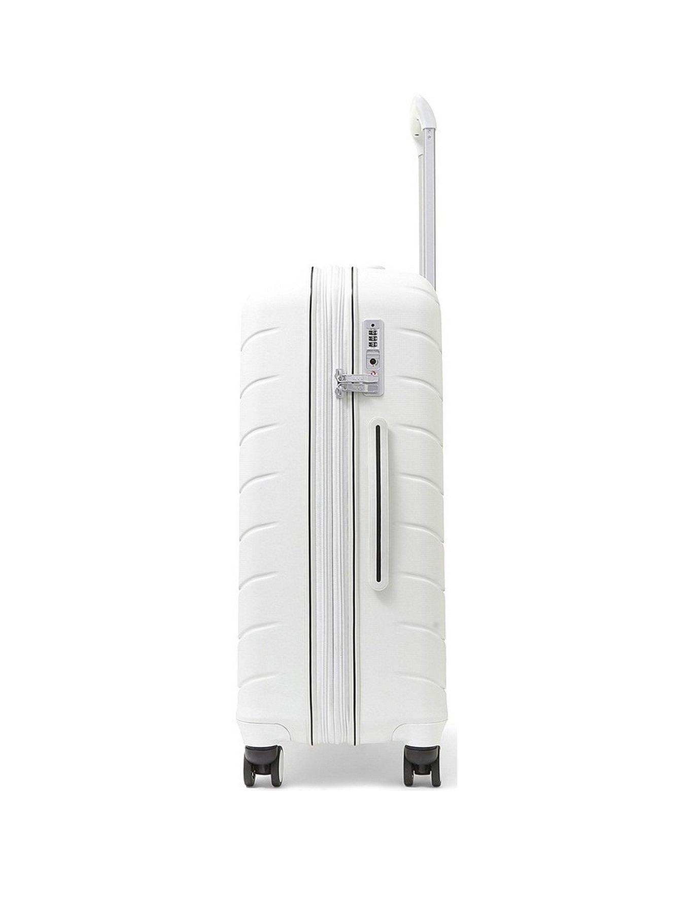 Rock Luggage Prime 8 Wheel Hardshell Medium Suitcase White Very