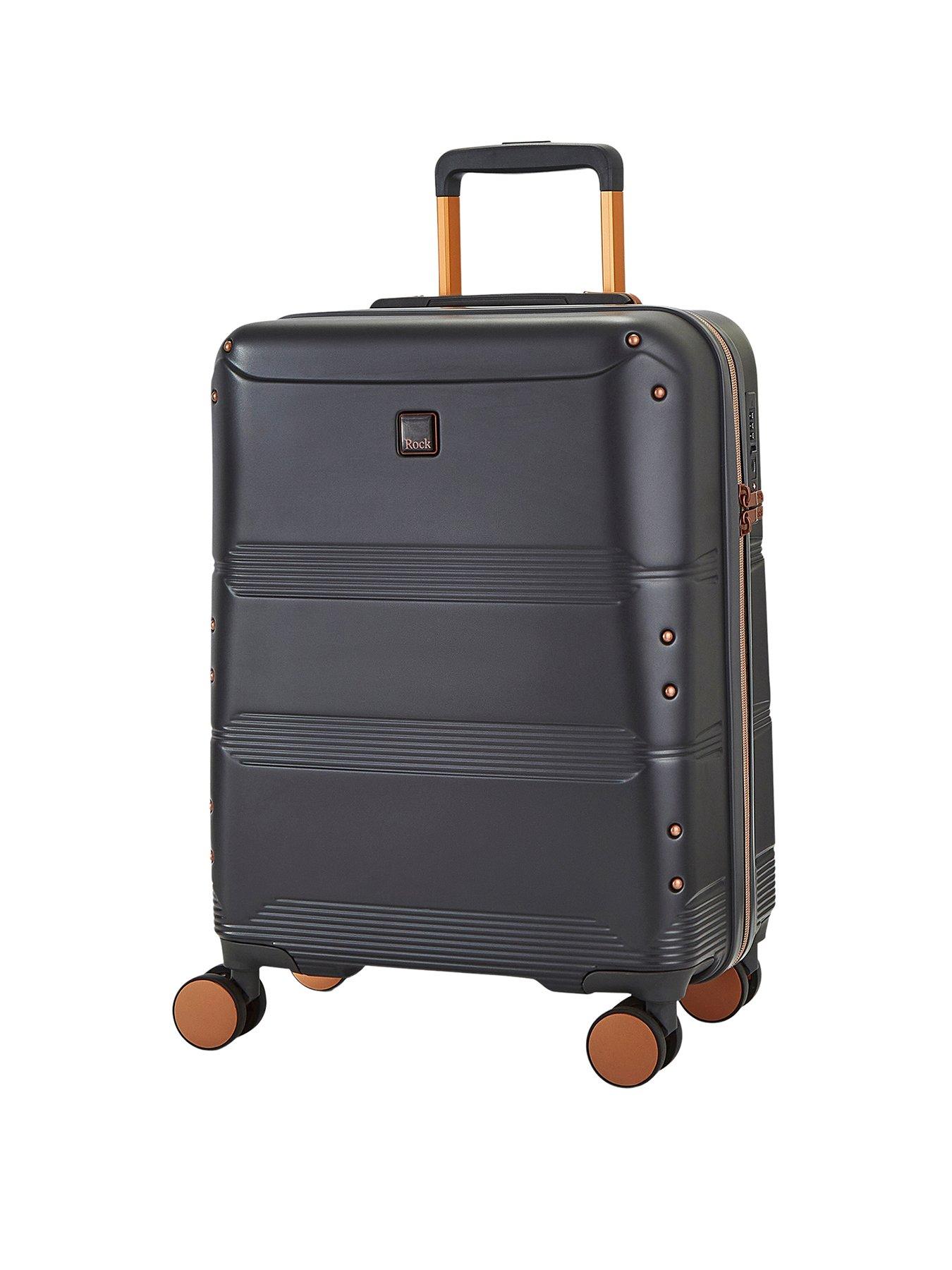 Rock Luggage Mayfair 8 Wheel Hardshell Cabin Suitcase - Black | very.co.uk