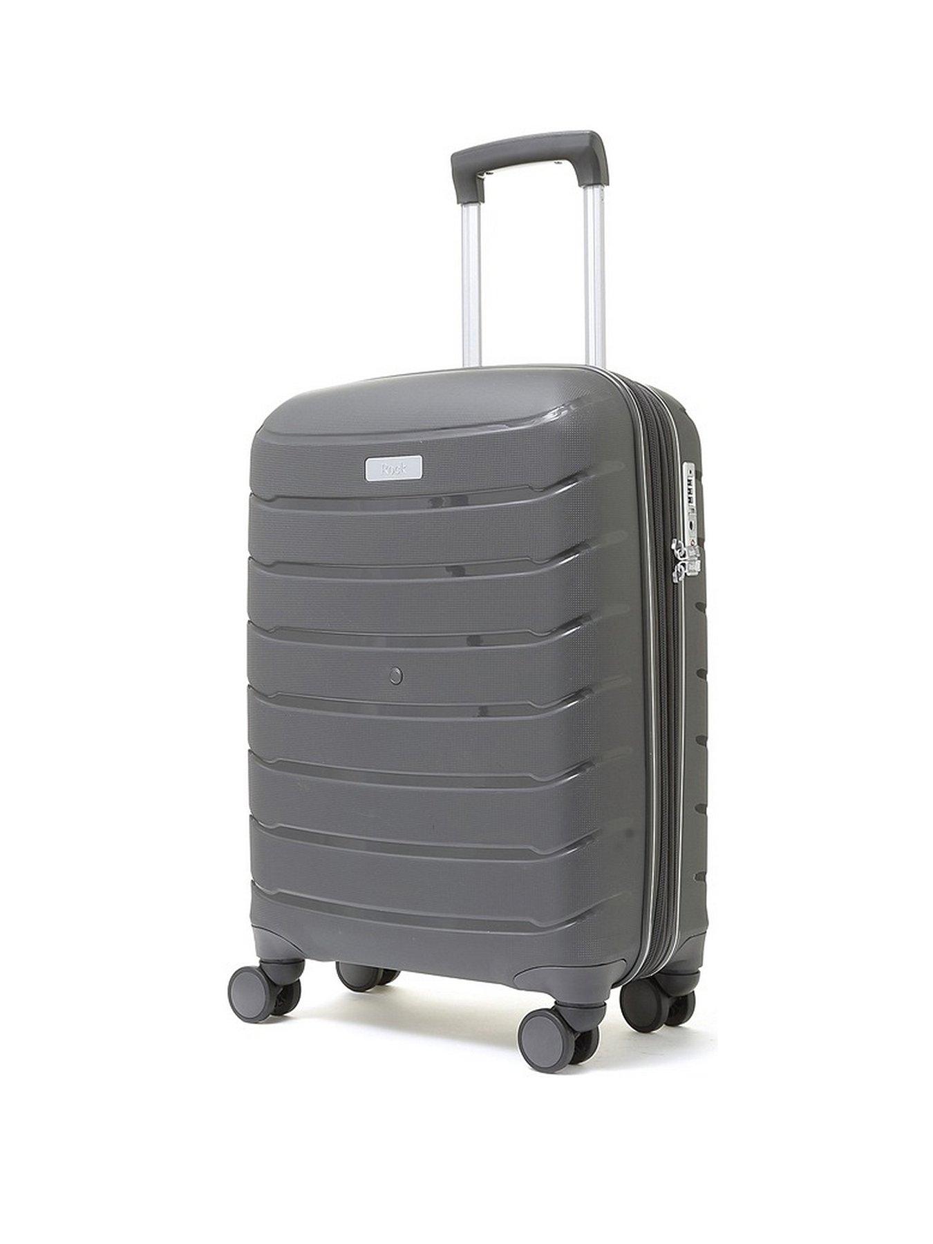 Rock Luggage Prime 8 Wheel Hardshell Cabin Suitcase - Charcoal