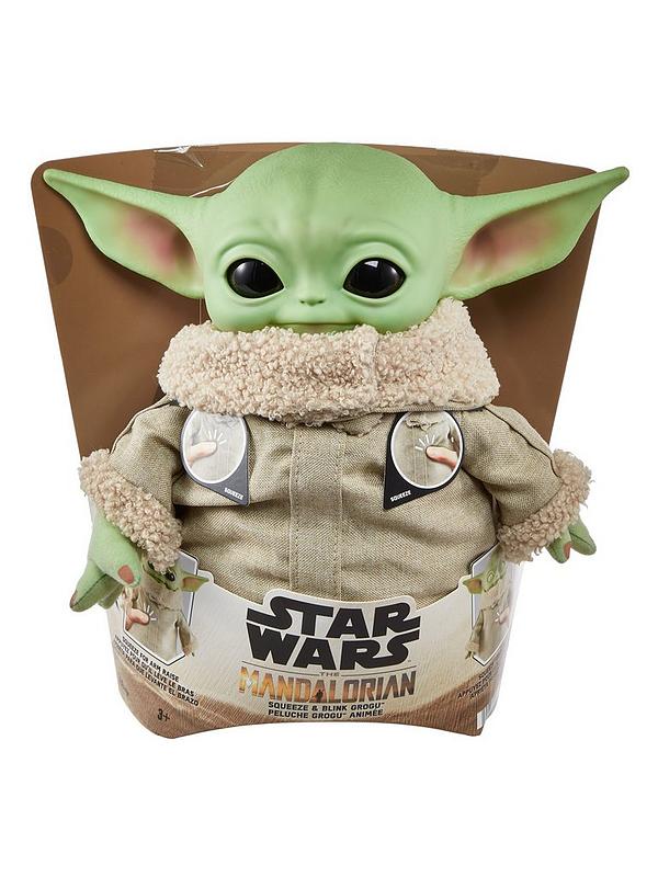 Image 6 of 6 of Star Wars The Mandalorian 11-inch Grogu Squeeze &amp; Blink with sounds Plush Figure