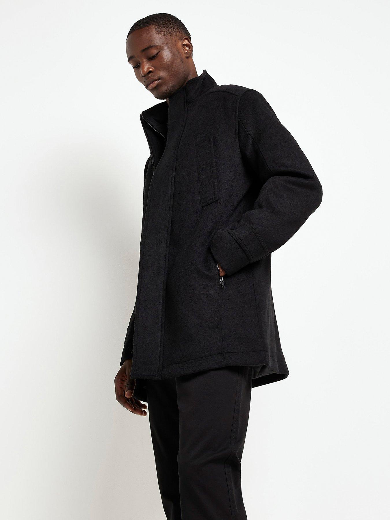 Wool Commuter Fixed Liner Overcoat Black