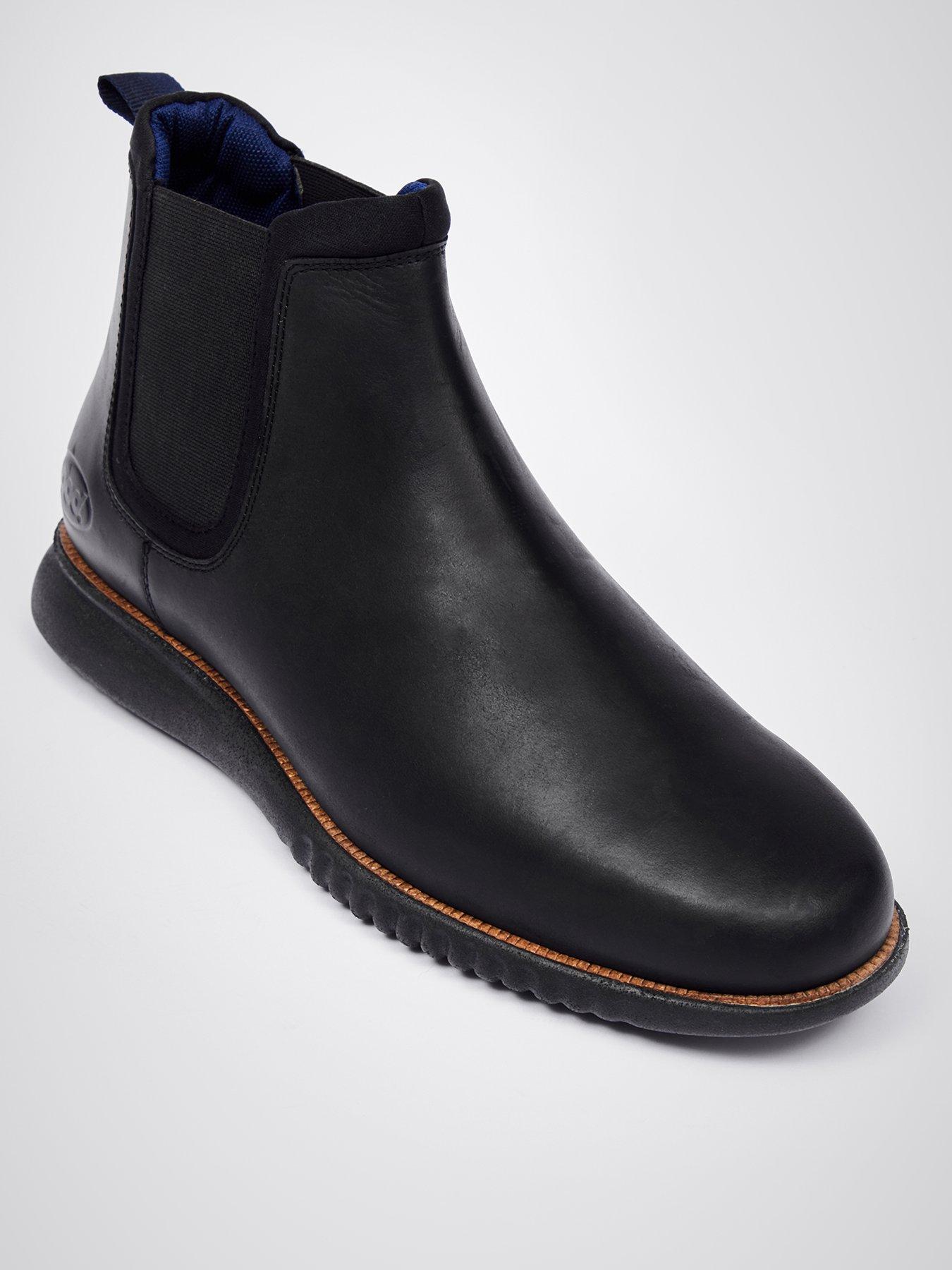 Pod Archer Black Leather Boots very.co.uk