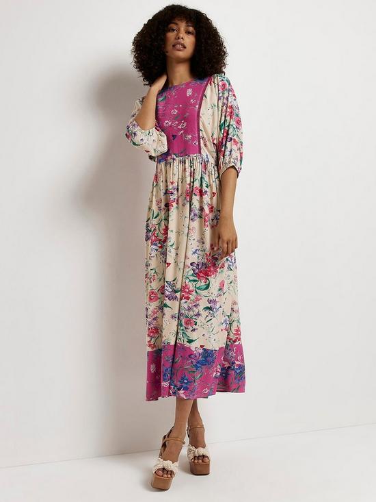 River Island Floral Mix Maxi Dress - Pink | very.co.uk