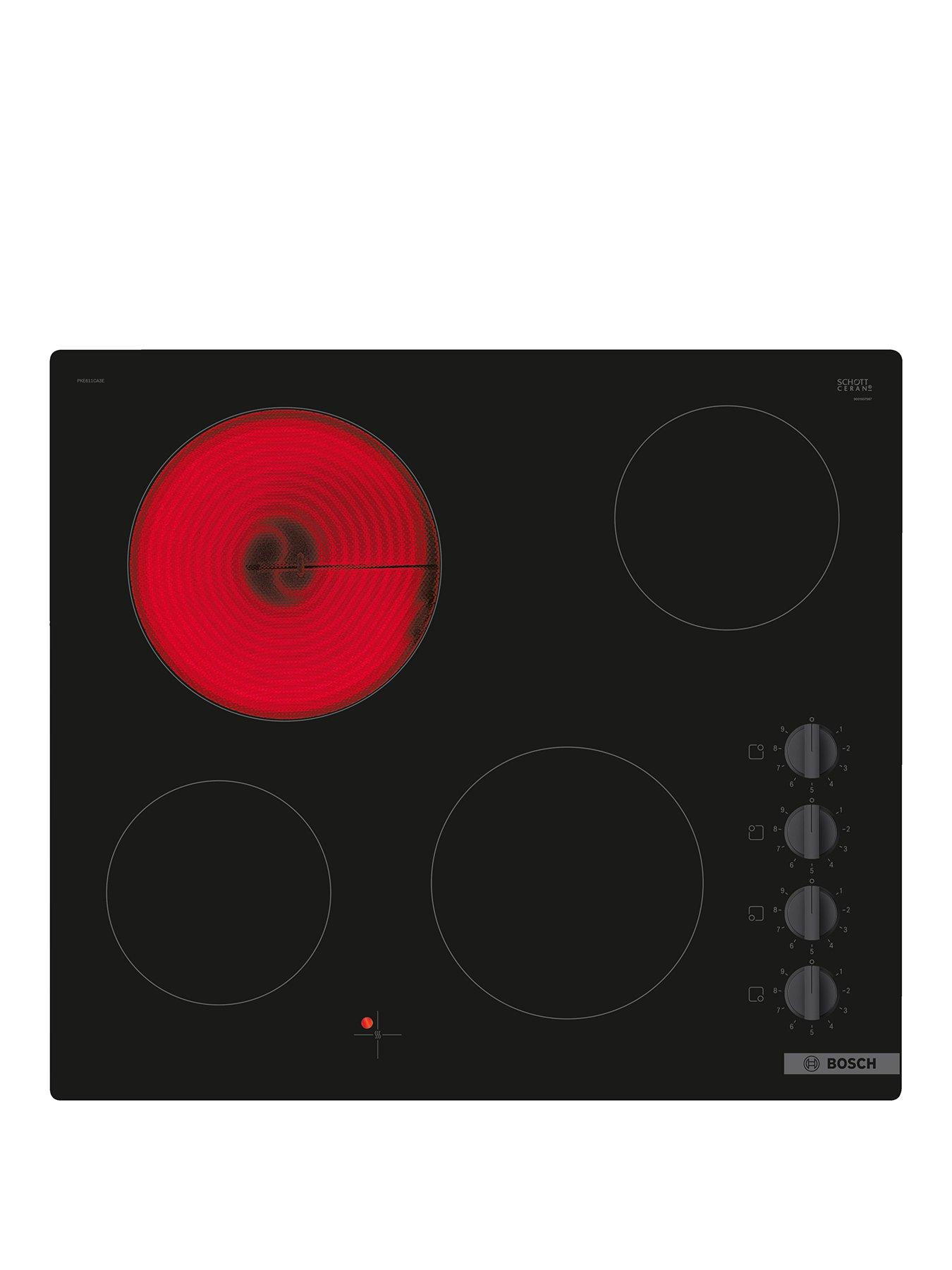Bosch Series 2 PKE611CA3E 60cm Intergrated Electric Ceramic Hob - Black