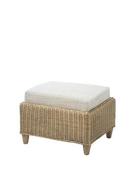 Product photograph of Desser Seville Light Oak Conservatory Footstool from very.co.uk