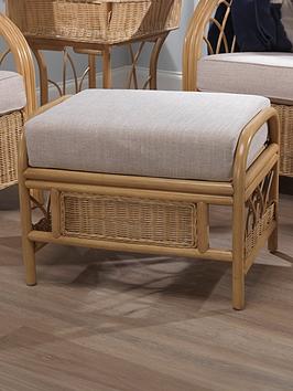Product photograph of Desser Viola Light Oak Conservatory Footstool from very.co.uk