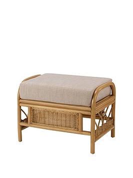 Product photograph of Desser Viola Light Oak Conservatory Footstool from very.co.uk