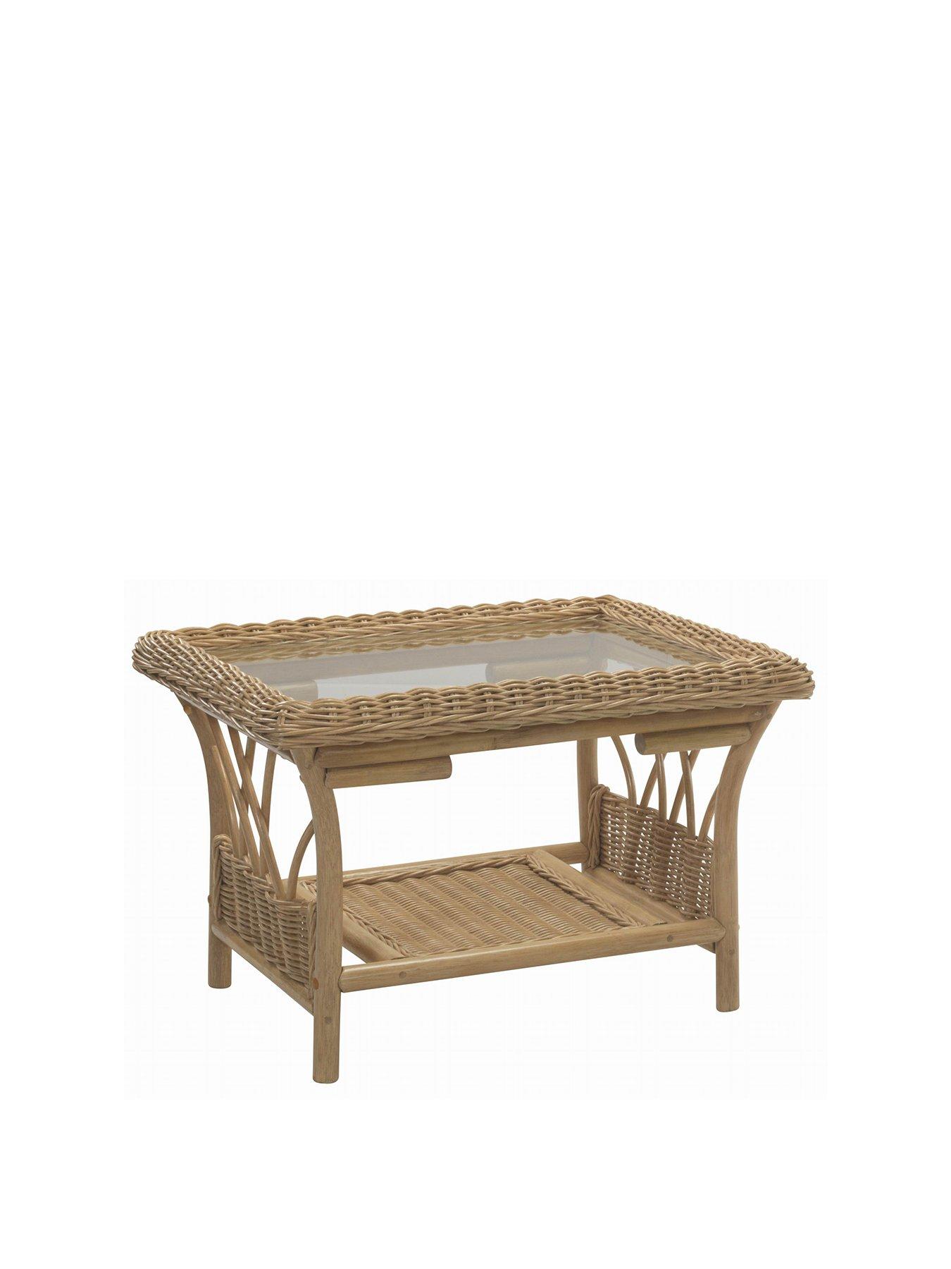 Product photograph of Desser Viola Light Oak Conservatory Coffee Table from very.co.uk