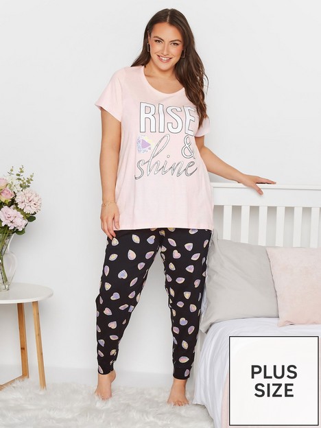yours-rise-amp-shine-cuffed-pyjama-set-pink