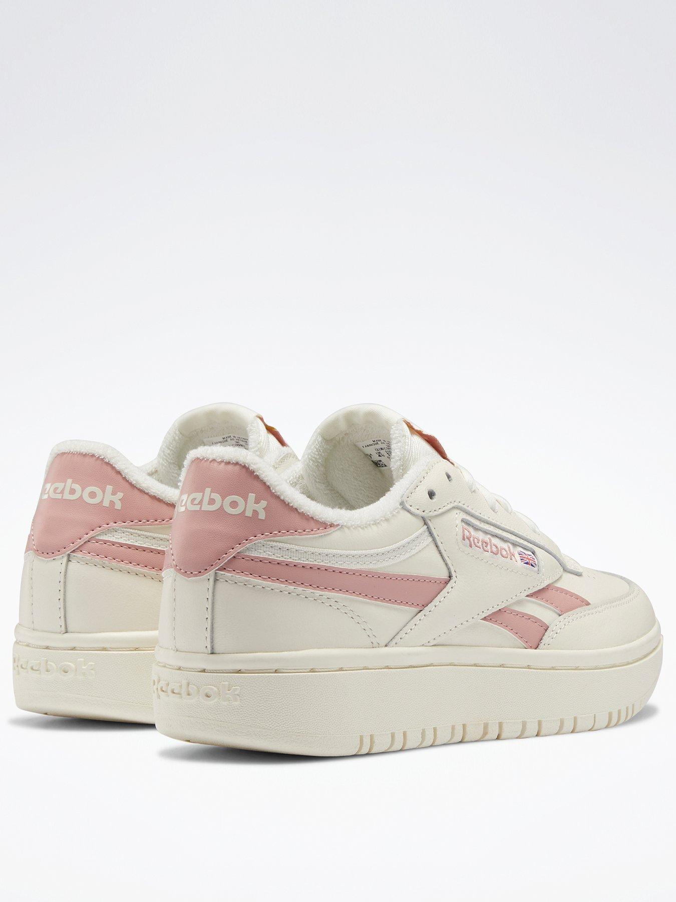Reebok Club C Double Shoes - White/Pink | very.co.uk