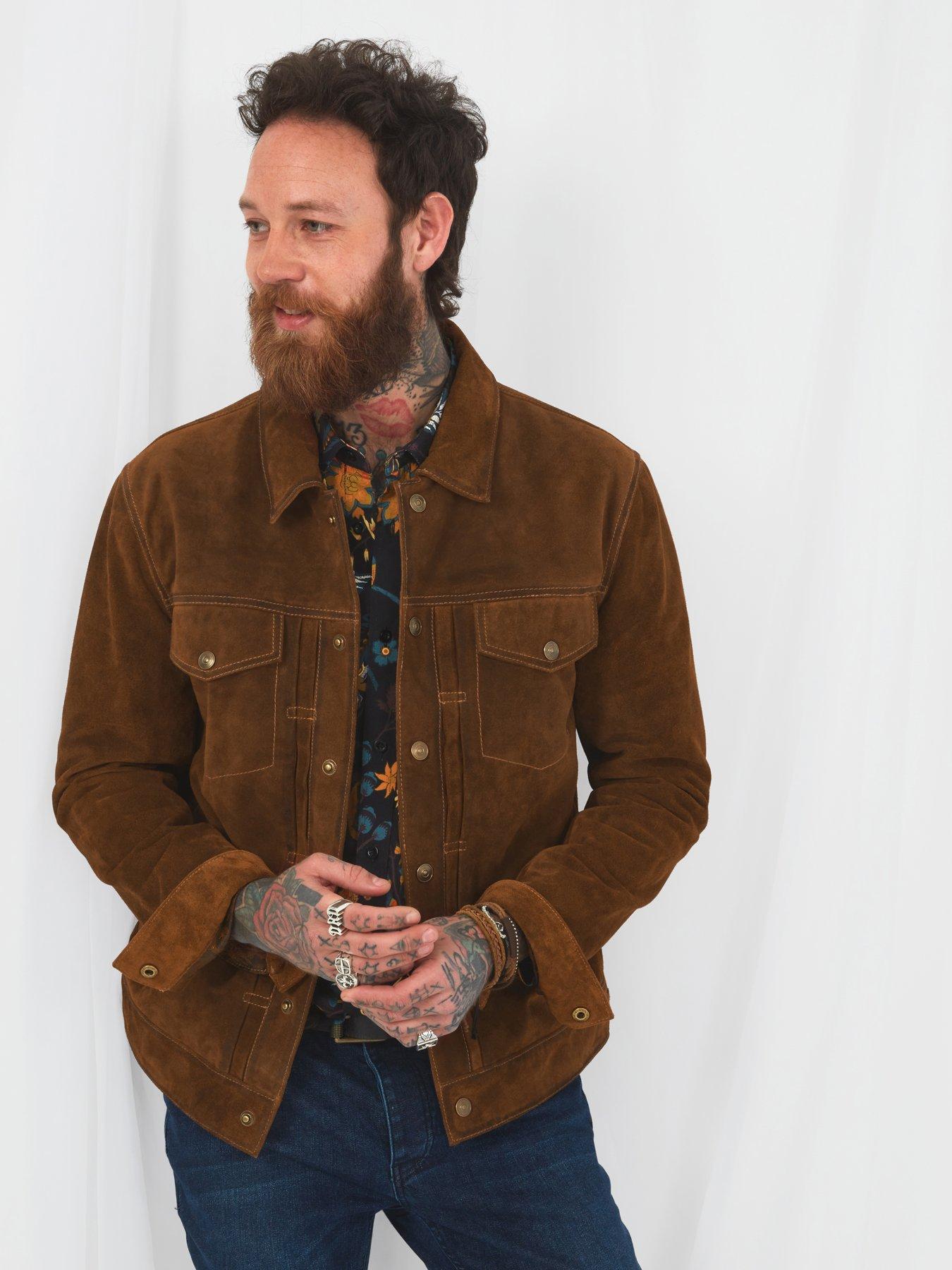 Joe Browns Good Times Suede Jacket Tan very.co.uk