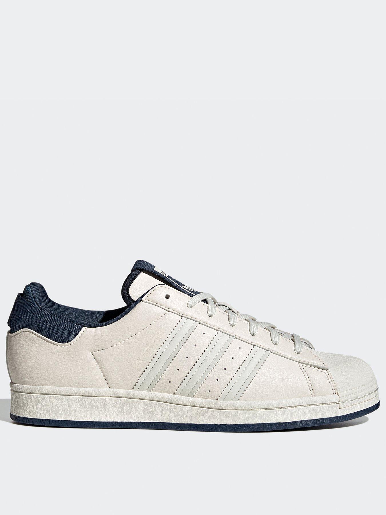 seguro tono Repegar adidas Originals Superstar Shoes - White/Blue | very.co.uk