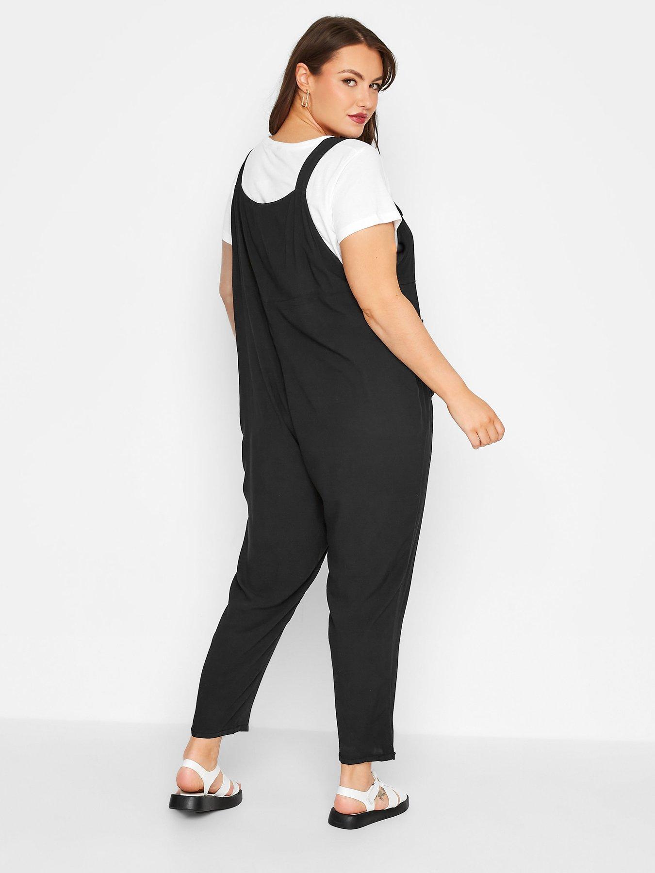 Black plus hot sale size dungarees