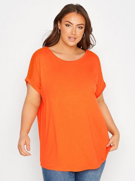 yours-crochet-shoulder-t-shirt-orange