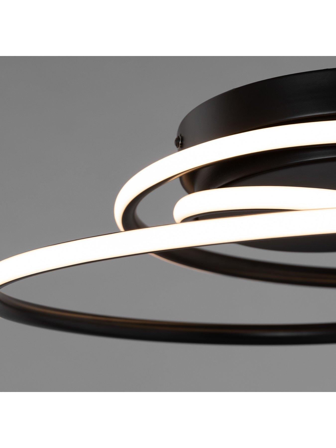 Image 2 of 6 of BHS Pei Rings LED Flush Light Fitting - Satin Black
