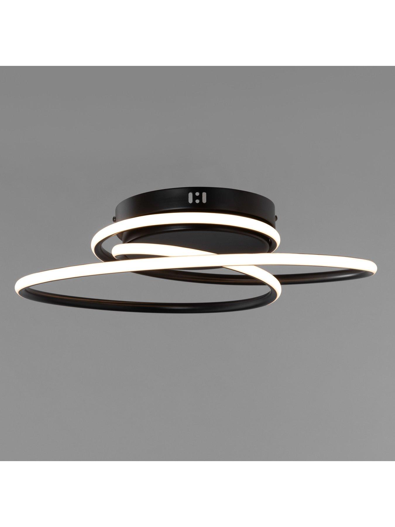 Image 3 of 6 of BHS Pei Rings LED Flush Light Fitting - Satin Black