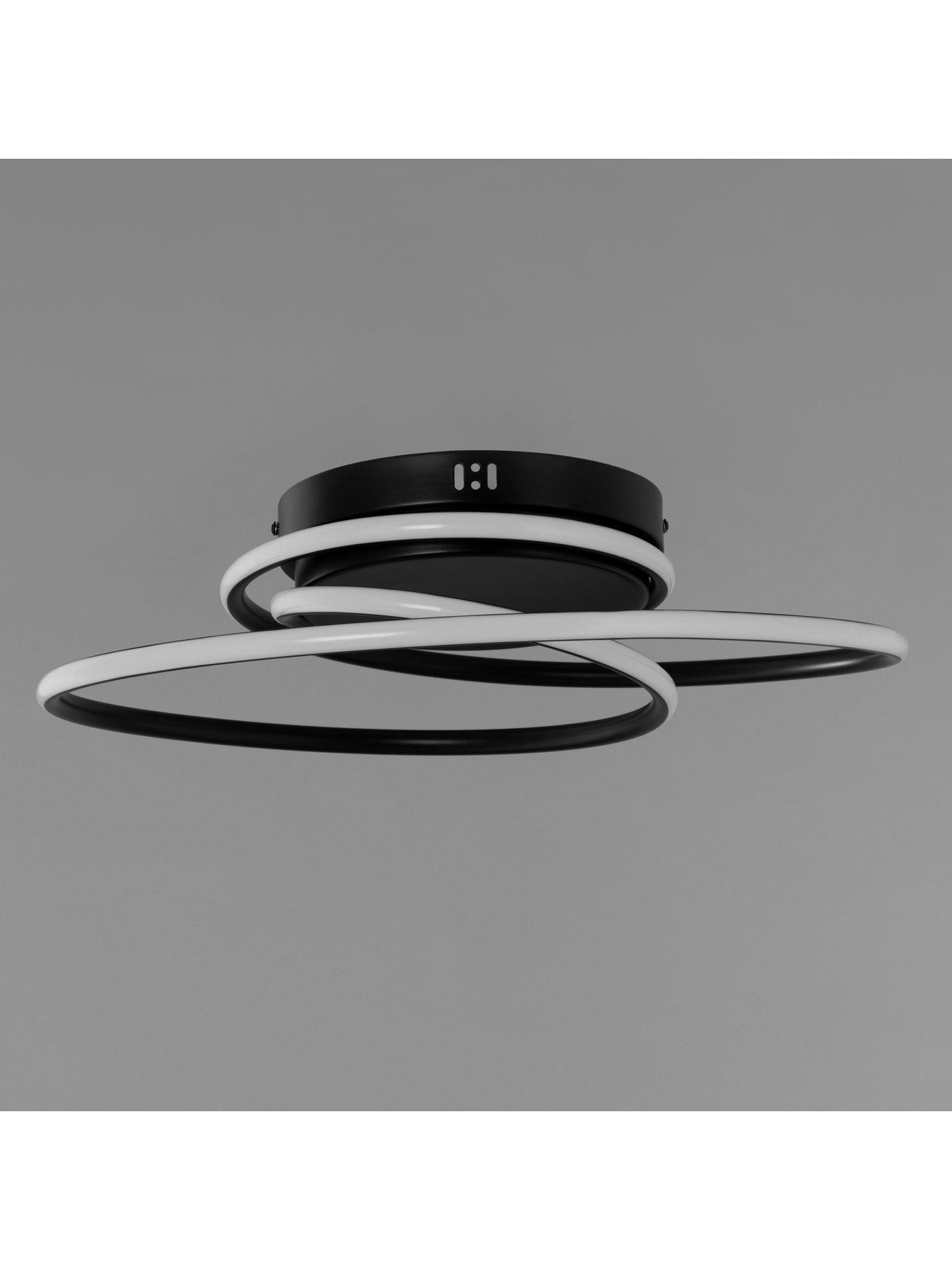Image 4 of 6 of BHS Pei Rings LED Flush Light Fitting - Satin Black