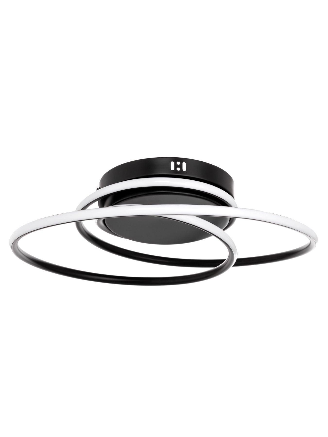 Image 5 of 6 of BHS Pei Rings LED Flush Light Fitting - Satin Black