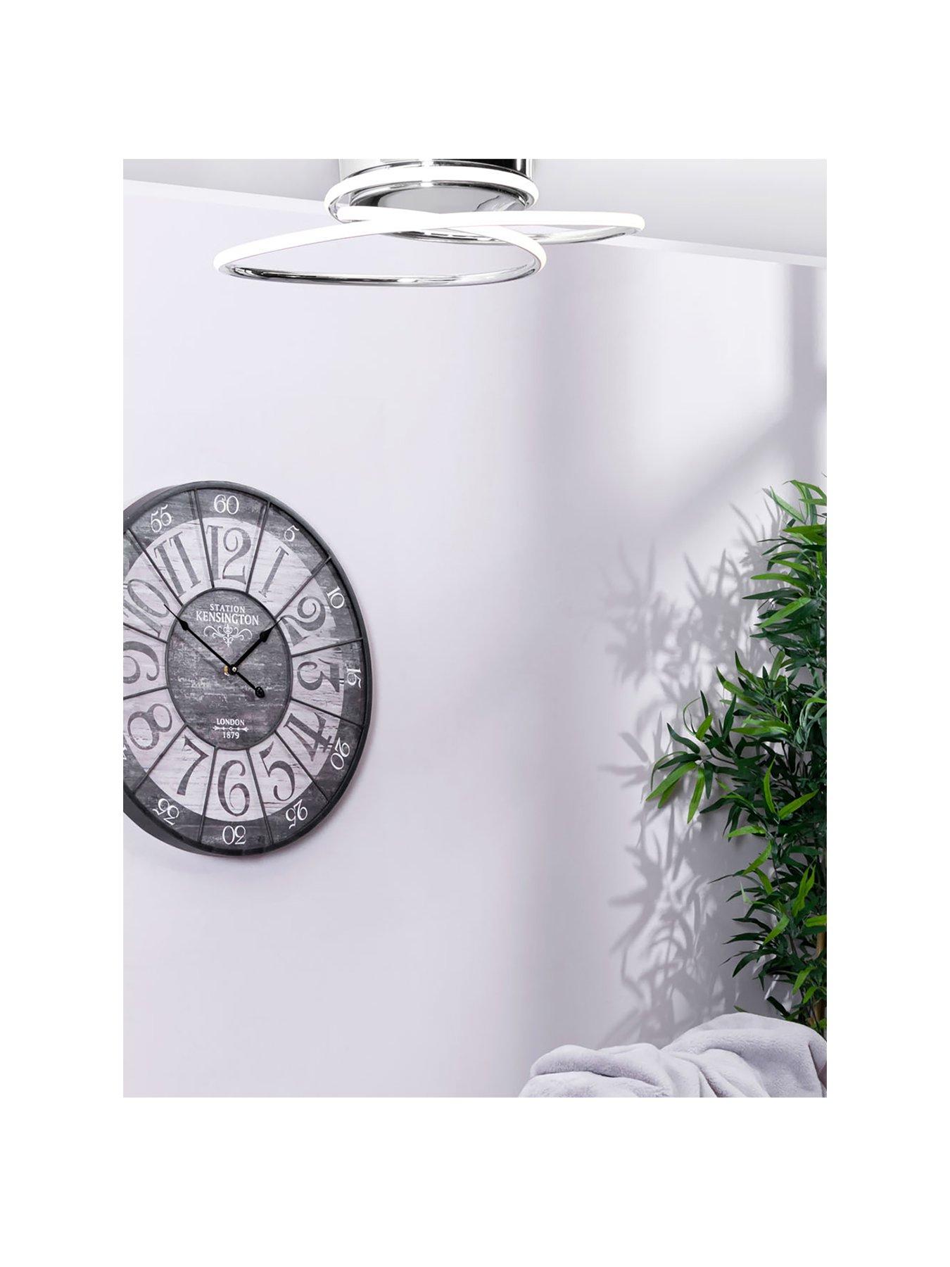 BHS Pei Rings LED Flush Light Fitting - Chrome