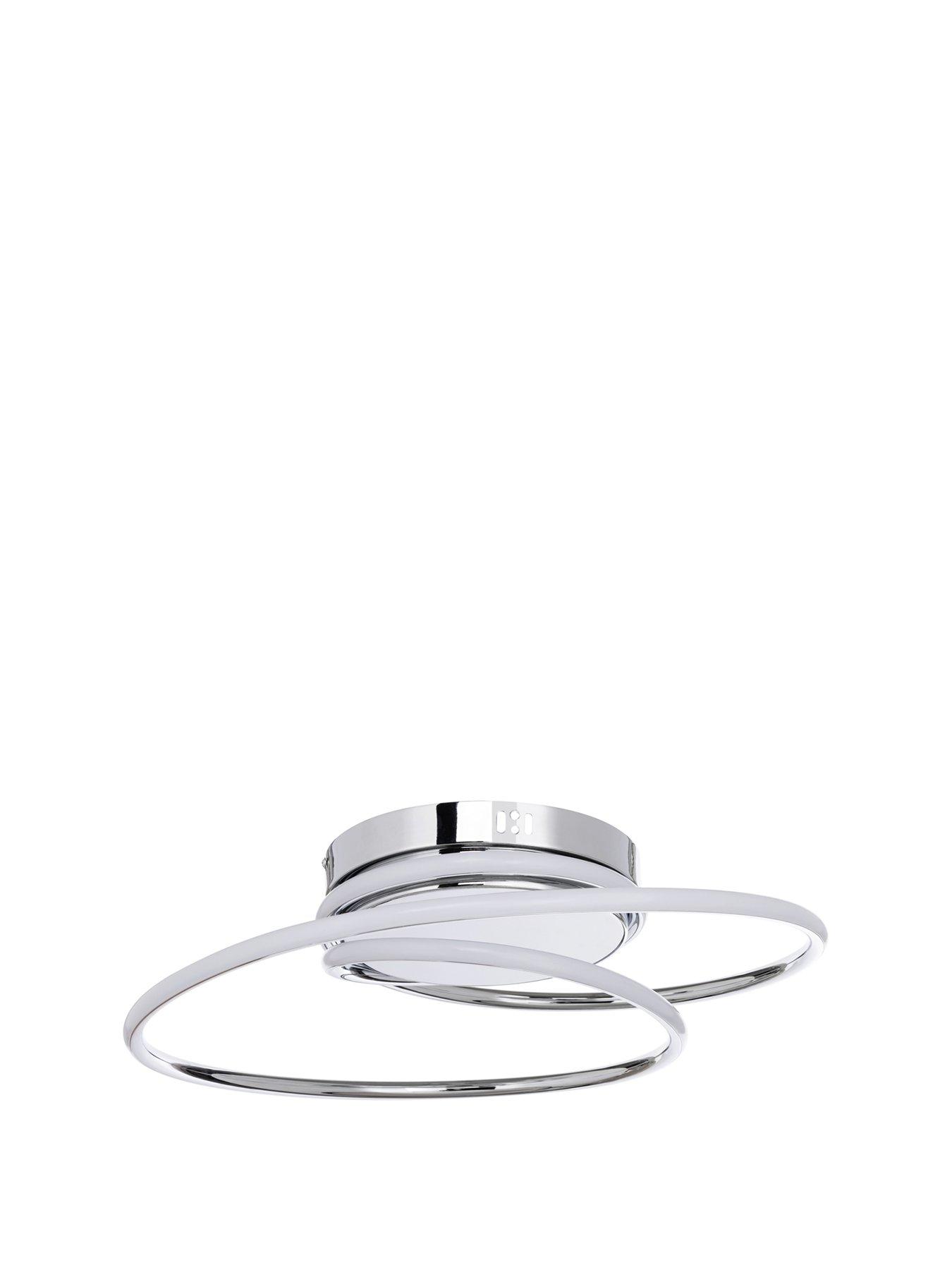 BHS Pei Rings LED Flush Light Fitting - Chrome