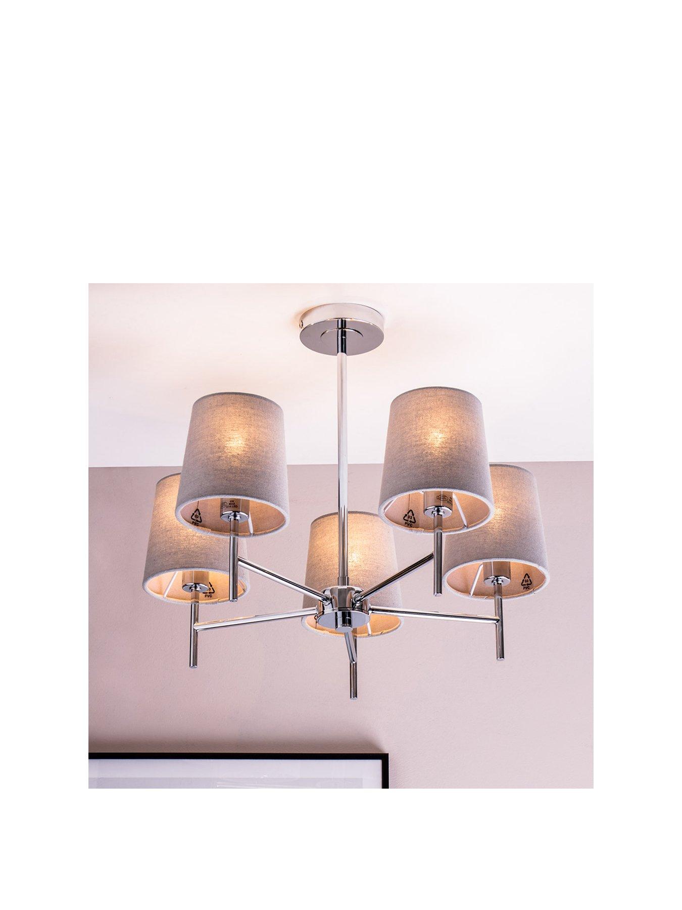 Product photograph of Bhs Mira 5 Light Semi Flush from very.co.uk