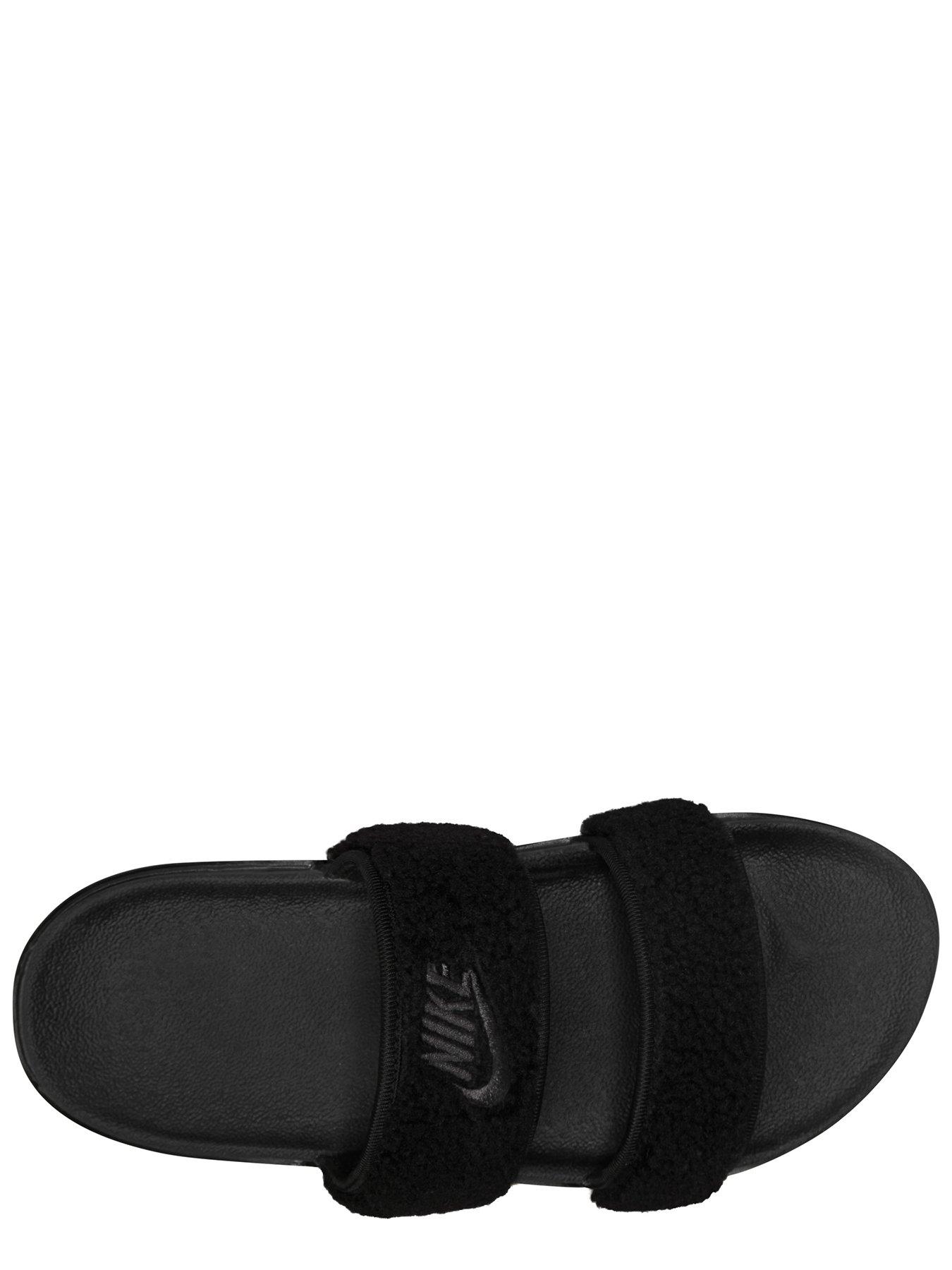 Nike duo slides on sale black