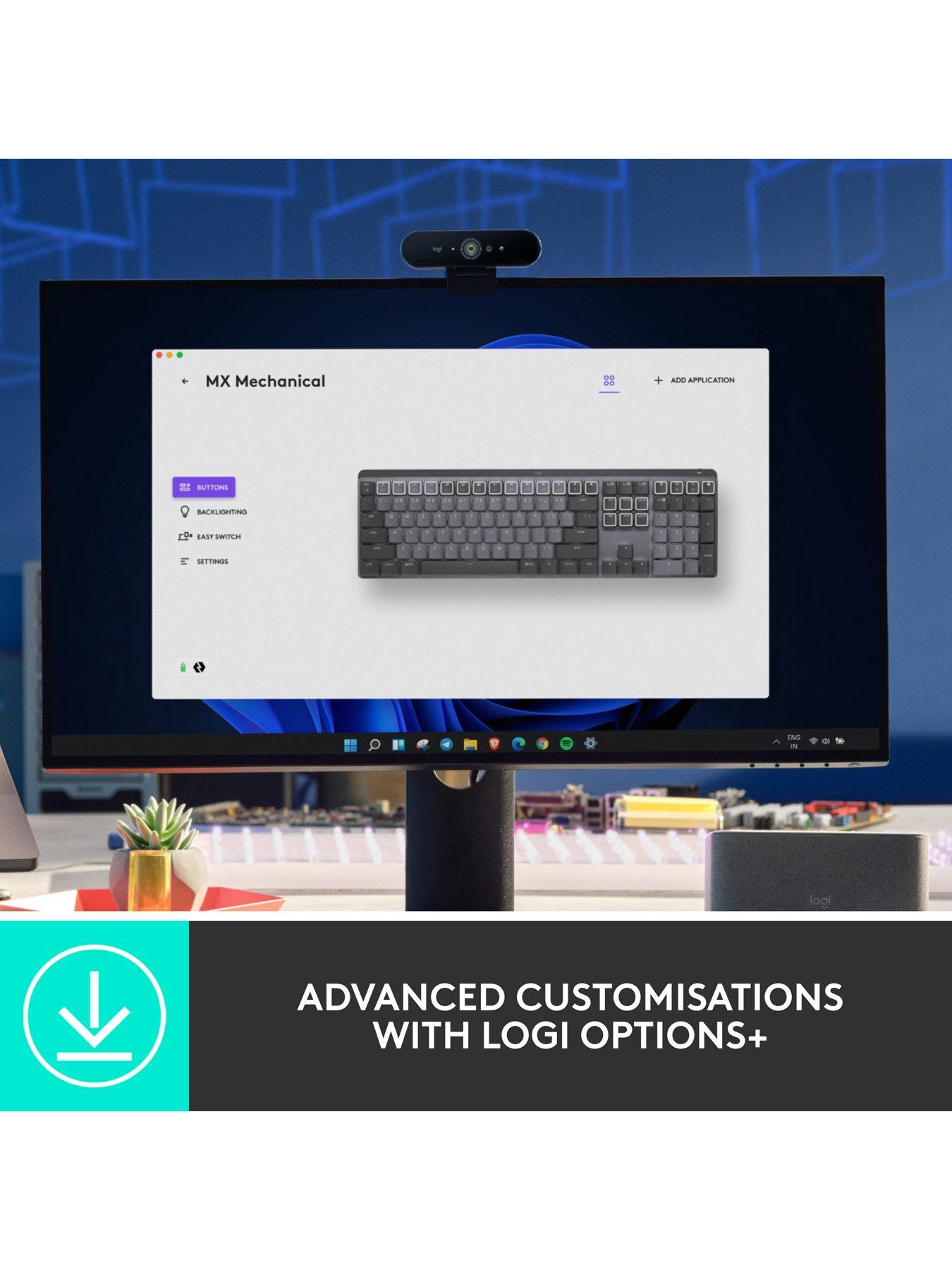 Image 6 of 8 of Logitech MX Mechanical Wireless Illuminated Performance Keyboard - GRAPHITE - UK - EMEA