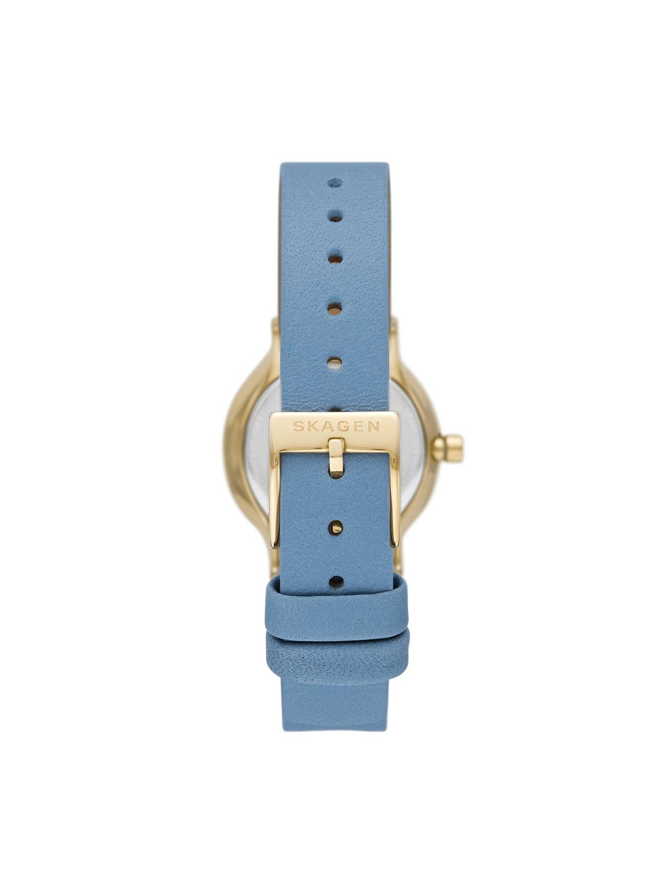 Skagen women's watch hot sale blue face