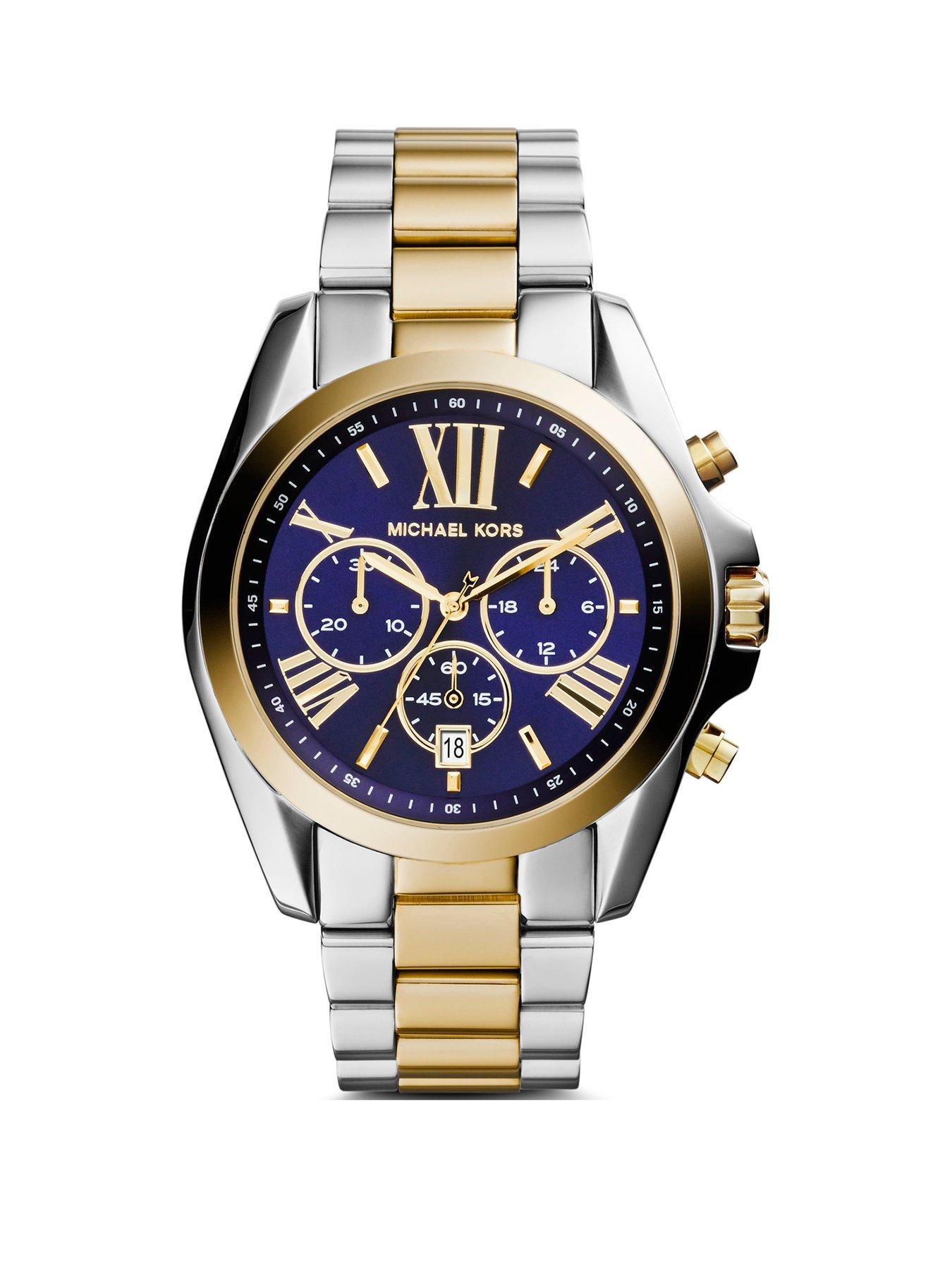 Product photograph of Michael Kors Bradshaw Ladies Watch Stainless Steel from very.co.uk