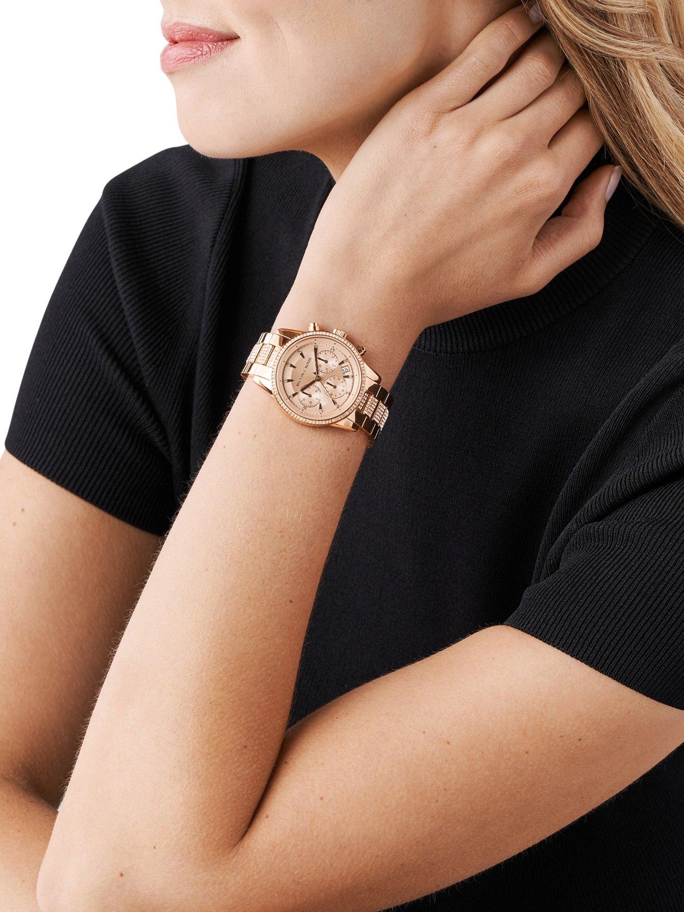 Michael kors watch digital rose online gold