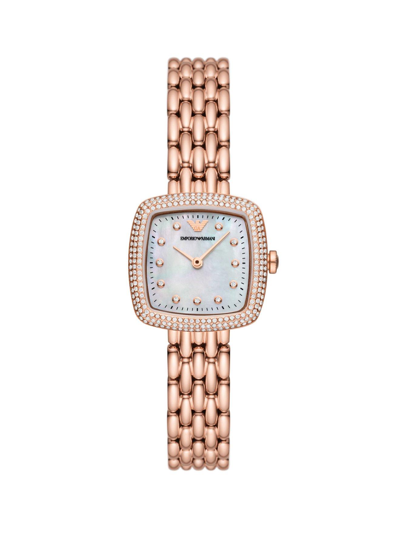 Emporio armani ladies watch rose online gold